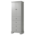 Armoire de rangement à 2 portes et 4 tiroirs pour salle de bain ou bureau
