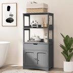Meuble de rangement de salle de bain avec tiroir Étagère Armoire Meuble bas - Voir détails