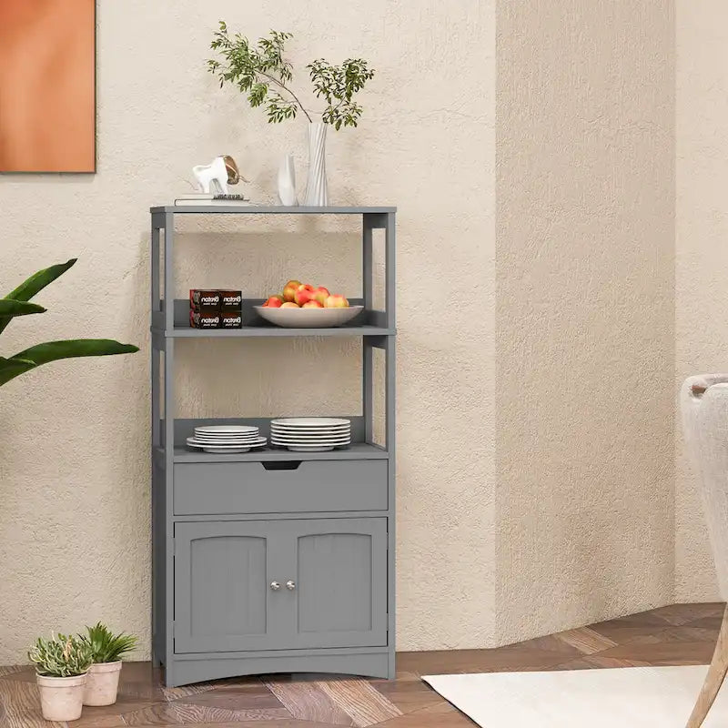 Meuble de rangement de salle de bain avec tiroir Étagère Armoire Meuble bas - Voir détails