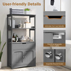 Meuble de rangement de salle de bain avec tiroir Étagère Armoire Meuble bas - Voir détails