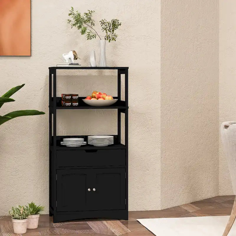 Meuble de rangement de salle de bain avec tiroir Étagère Armoire Meuble bas - Voir détails