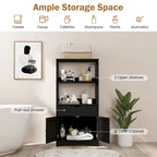 Meuble de rangement de salle de bain avec tiroir Étagère Armoire Meuble bas - Voir détails