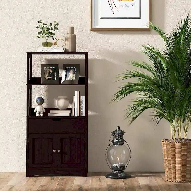 Meuble de rangement de salle de bain avec tiroir Étagère Armoire Meuble bas - Voir détails