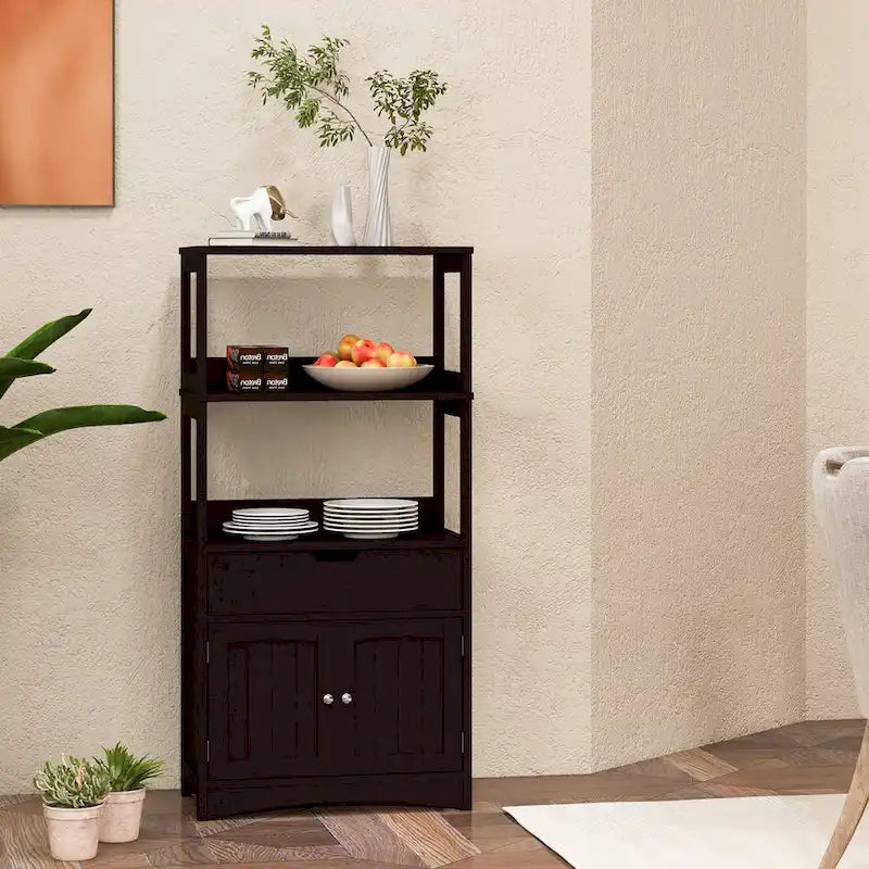 Meuble de rangement de salle de bain avec tiroir Étagère Armoire Meuble bas - Voir détails