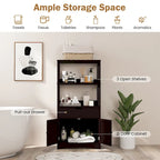 Meuble de rangement de salle de bain avec tiroir Étagère Armoire Meuble bas - Voir détails