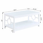 Table basse circulaire avec étagère