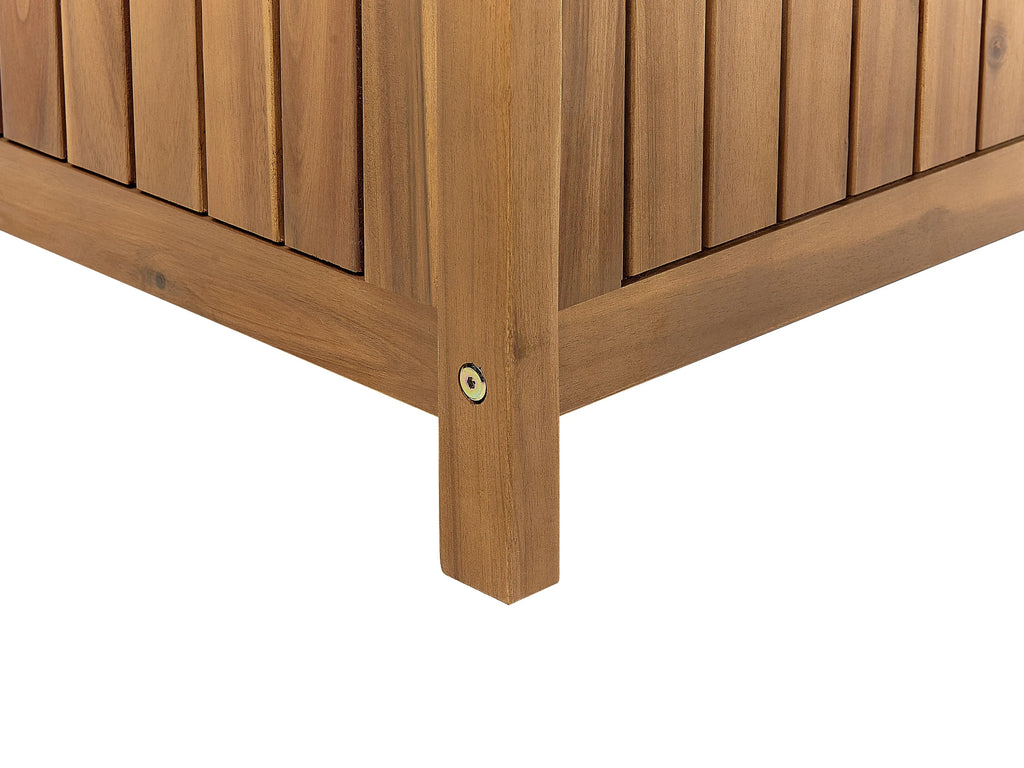 Banc de jardin 160 cm avec coffre de rangement Bois d'acacia Marron
