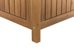 Banc de jardin 160 cm avec coffre de rangement Bois d'acacia Marron
