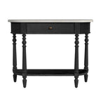 Console plateau marbre – Marron clair / Gris / Noir délavé, Demi-lune, Assemblage 1 personne