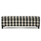Banc de rangement rembourré moderne pour entrée de salon