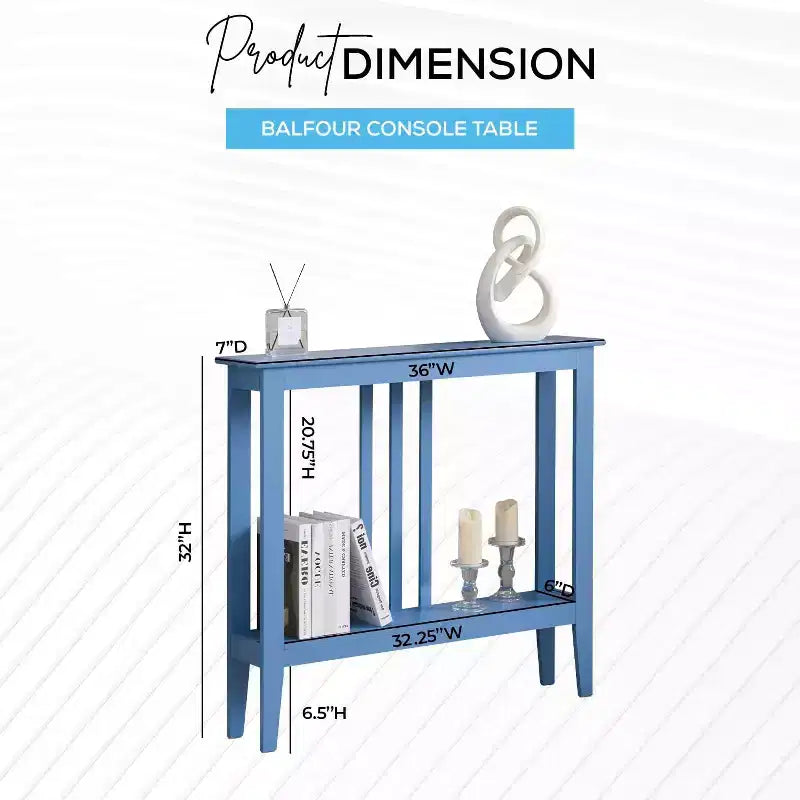 Console étroite avec étagères pour entrée, couloir ou salon