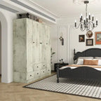 Armoire-penderie autoportante 59 po de large, grand format, blanche