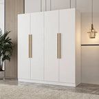 Armoire de rangement moderne sur pied en bois massif avec étagères