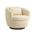 Fauteuil club pivotant rembourré avec rangement, chaise d'appoint moderne pour salon, chambre, bureau ou coin lecture
