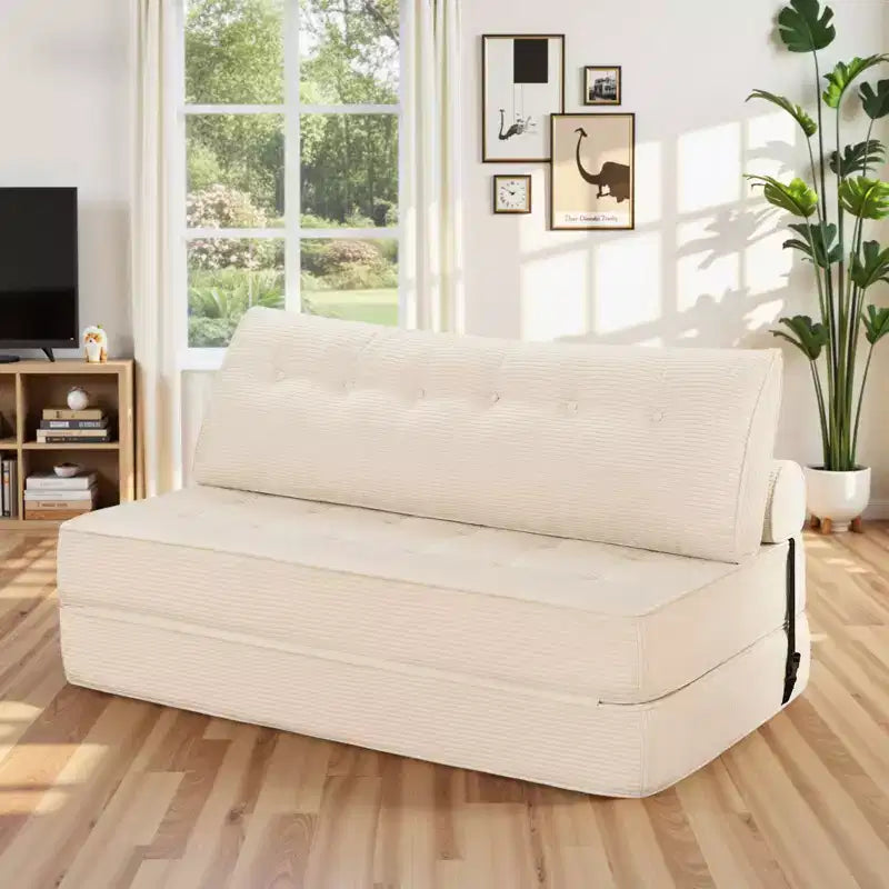 WARMOUNTS Canapé convertible pliant avec dossier réglable, canapé-lit convertible Queen Size pour salon et bureau