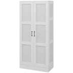 HOMCOM Armoire de rangement moderne de 180 cm avec étagères pour chambre à coucher, salon ou couloir