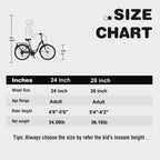 Vélo pour femme Zeus & Ruta de 24 pouces avec 7 vitesses et cadre en acier