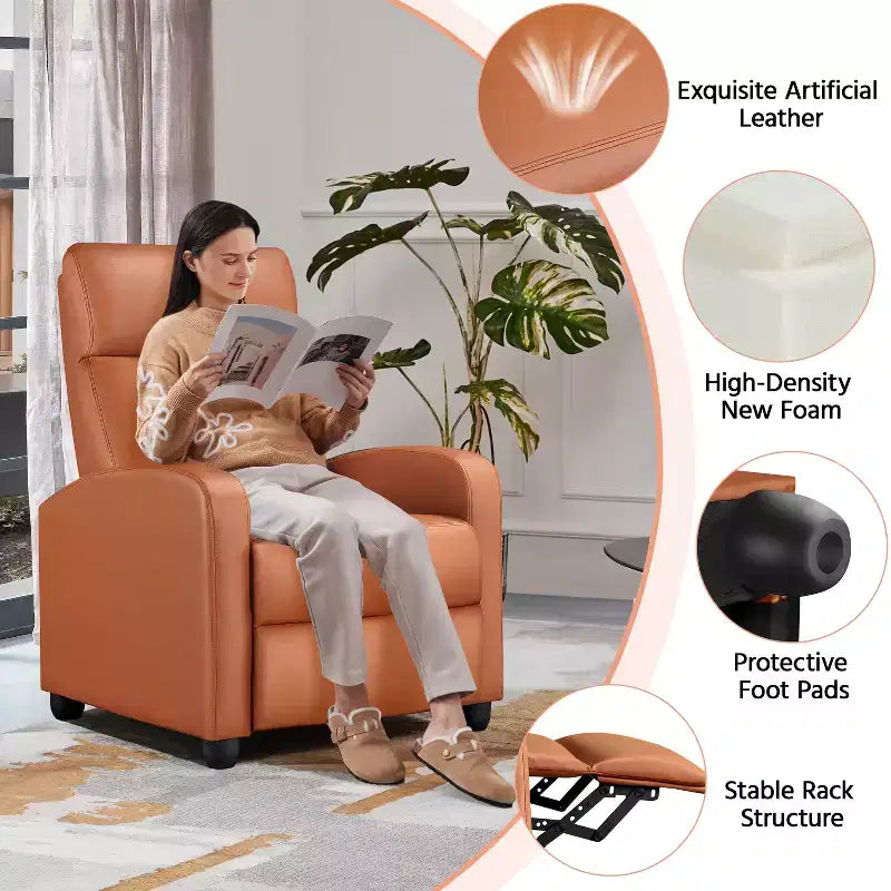 Yaheetech Lot de 2 Canapés Inclinables Modernes en Cuir PU pour Salon, Chambre