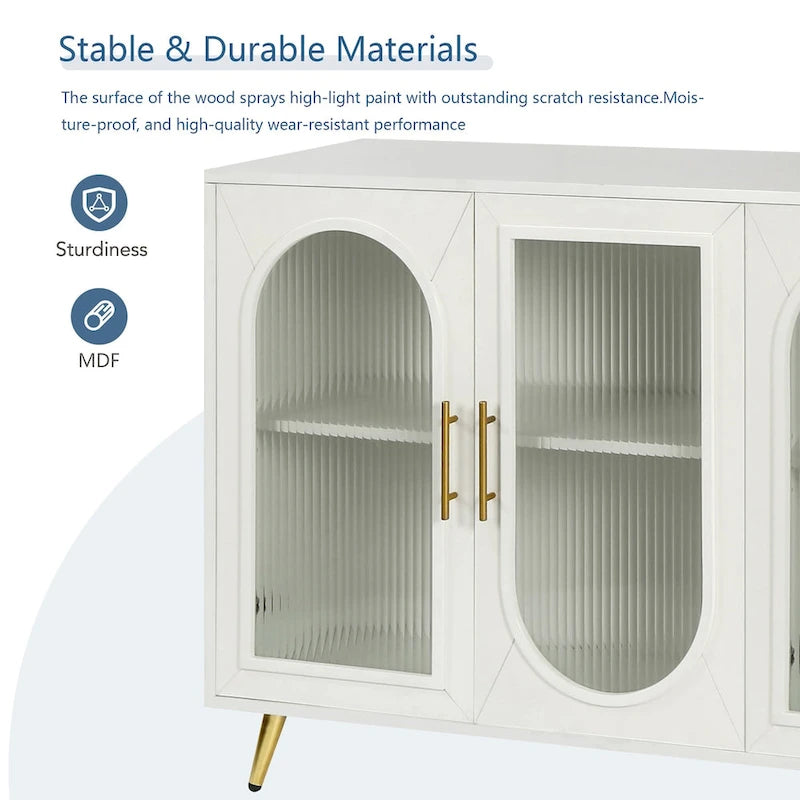 Meuble TV pour téléviseur de 65 pouces et plus, meuble TV en bois avec placard de rangement et étagères réglables, console multimédia pour salon ou chambre