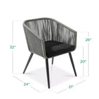 Lot de 2 chaises de salle à manger d'extérieur Best Choice Products, en osier tressé, capacité de 113 kg