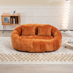 GDFStudio - Canapé paresseux 2 places en chenille Laurel avec mousse haute densité et confort surdimensionné