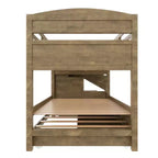 Lit superposé Whisen Twin XL avec lit gigogne, lit superposé avec rangement, lit superposé en bois massif, escalier de rangement, armoire, 3 tiroirs, pour enfants