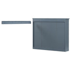 Meuble-lavabo moderne de 36 po avec vasque et armoire à miroir, 2 portes et 2 tiroirs