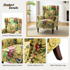Fauteuil traditionnel à oreilles Gott avec pieds en bois massif par HULALA HOME