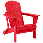 Chaise Adirondack pliante d'extérieur tout temps Polytrends Laguna résistante à la décoloration pour patio