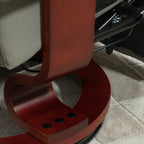 Fauteuil inclinable HomCom en similicuir avec base pivotante manuelle réglable et repose-pieds confortable et relaxant