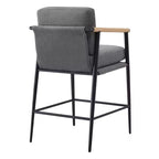 Tabourets de bar modernes Spruce&Spring avec accoudoirs et piètement en métal, lot de 2