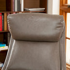 Fauteuil de bureau pivotant réglable en similicuir Glitzhome Mid-century 48 pouces