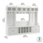Ensemble de rangement complet Woodland avec porte-manteau par Bush Furniture