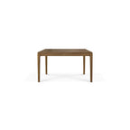 Table à manger extensible en teck naturel avec rallonge dissimulée pour salle à manger
