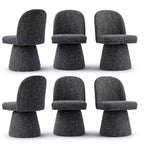 Lot de 6 chaises de salle à manger modernes sans accoudoirs, pivotantes à 360°, avec piétement tulipe, élégantes chaises d'appoint pour cuisine, salle à manger ou bureau - Panipeachy