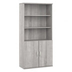 Bibliothèque haute à 5 étagères avec portes