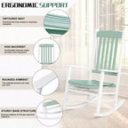 Karl Home | Fauteuil à bascule de patio en bois massif de 24 pouces