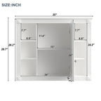 Meuble-lavabo moderne de 36 po avec vasque et armoire à miroir, 2 portes et 2 tiroirs