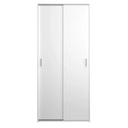 Tvilum, Armoire Space avec 2 Portes Coulissantes, Blanc