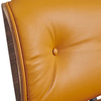 Fauteuil inclinable en cuir de style Mid-Century Modern