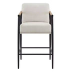 Tabourets de bar modernes Spruce&Spring avec accoudoirs et piètement en métal, lot de 2