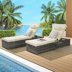 Excellent ensemble de chaises longues d'extérieur pour la relaxation et les loisirs