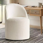 Fauteuil d'appoint pivotant moderne en chenille avec roulettes, fauteuil roulant sans accoudoirs pour salon, chambre ou bureau à domicile - Panipeachy