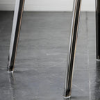 Chaise de salle à manger sans accoudoirs à dossier bas en acrylique ambre