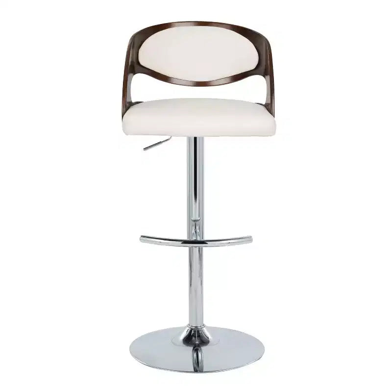 Lot de 2 tabourets de bar réglables pivotants Pino, style Mid-Century Modern - Lumisource