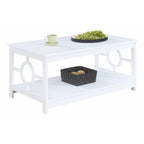 Table basse circulaire avec étagère