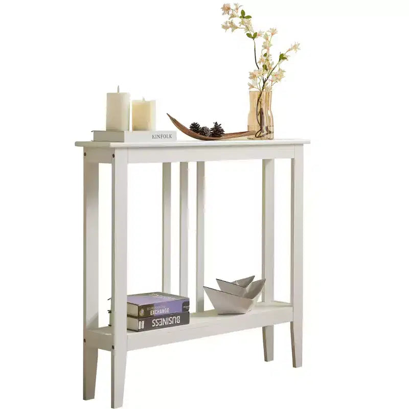 Console étroite avec étagères pour entrée, couloir ou salon