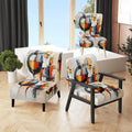 Fauteuil d'appoint rembourré et fauteuil moderne du milieu du siècle Designart Colorful Mid Century Abstract Fusion I