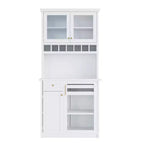 Armoire de cuisine haute (75 po) avec portes vitrées
