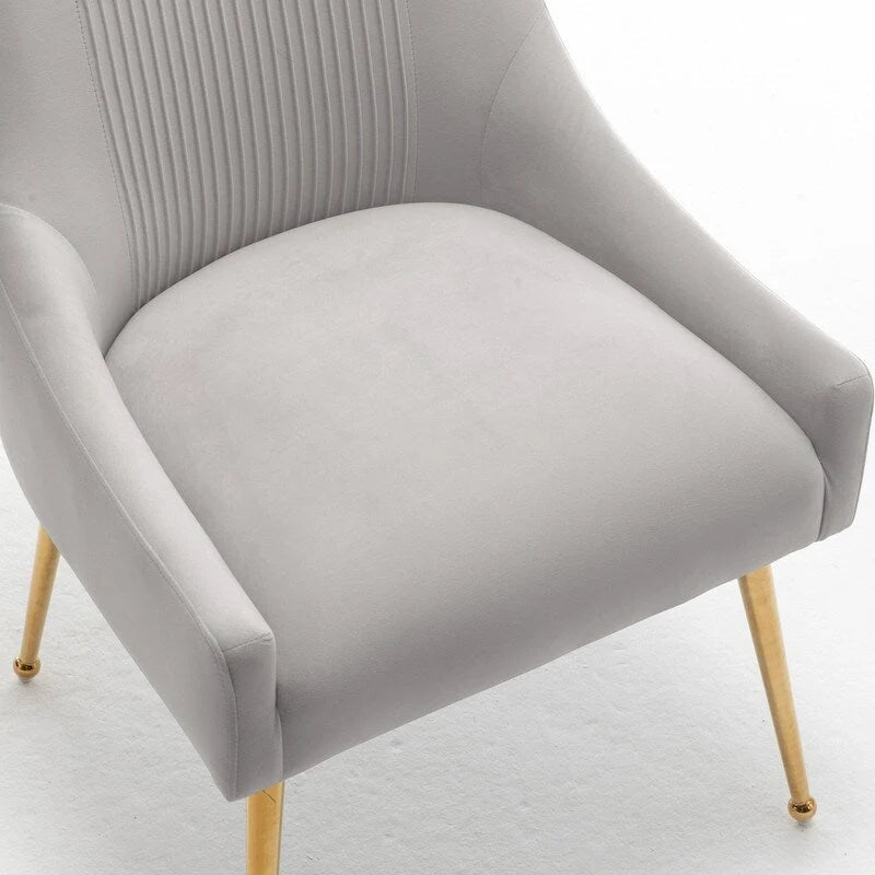SEYNAR Lot de 8 chaises de salle à manger modernes en velours glamour, chaise de coiffeuse capitonnée pour salon (sans table)